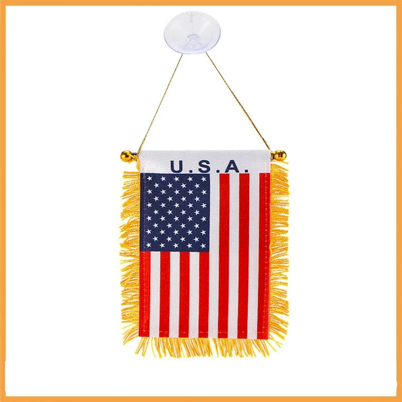 1 dozen St. Lucia Mini Banners Car Flags Rearview Mirror Country