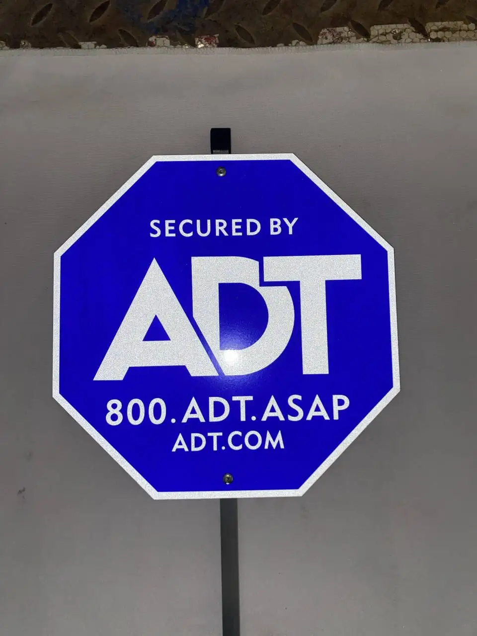 Fake adt security store signs