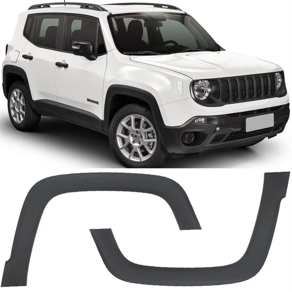 مصد يتم تثبيته لحماية العجلات صب الكسوة ل 2015-2021 Jeep Renegade الجبهة اليمنى اليسرى الجانب عجلة مصد يتم تثبيته لحماية العجلات أجزاء الجسم الأسود