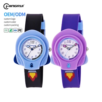 Mingrui New Arrival 24206 Custom OEM ODM Fashion Student Kids Printing Strap Waterpoof Quartz Watch For Kids