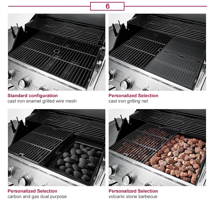 Outdoor 4 Burner+1 Side Burner Gas Grill with Oxygen Depletion Safety Device  Easily Assembled Stainless Steel Gas  Grill