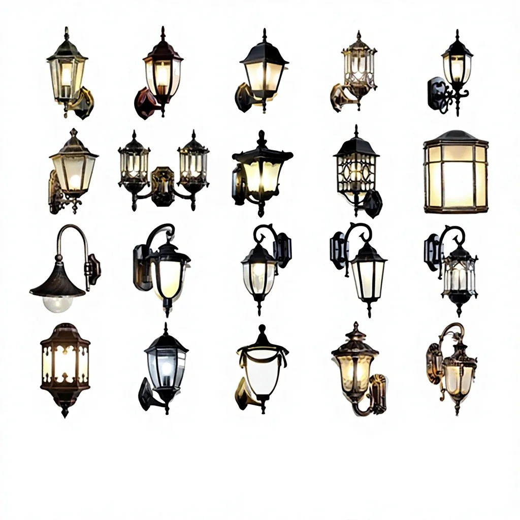 Großhandel Aluminium-Edelstahl-Außenwandlampe für Flur, Balkon, Treppe, Gang und Innenhof im amerikanischen Stil