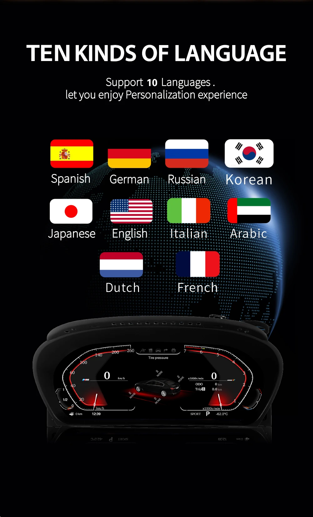 2025 Latest Original for BMW 3 Series E90 E91 E92 E93 Car Digital Cluster New LCD Speed Meter Dashboard