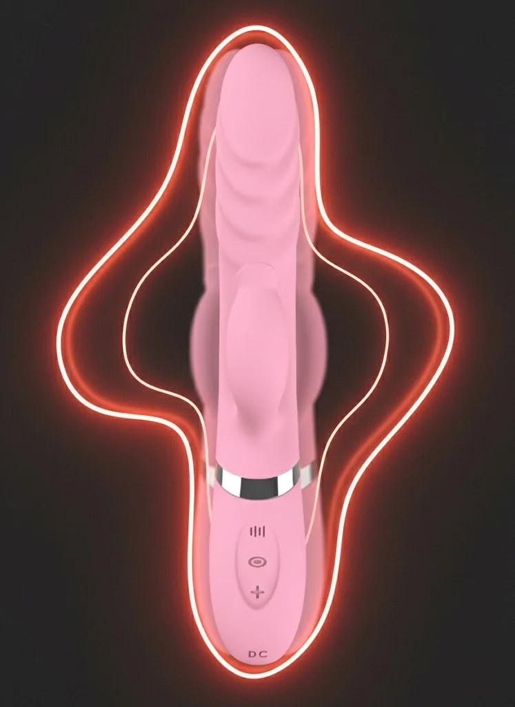 Stoender Rabbit-Vibrator mit 3 Sto- und 10 Vibrationsmodi G-Punkt- und  Klitoris-Stimulator fr Frauen und Paare Silikon-Sexspielzeug