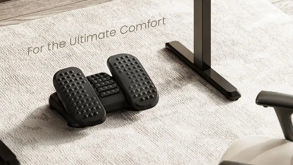 Ergonomic Foot Rest Under Desk Adjustable Massage Footrest With Split