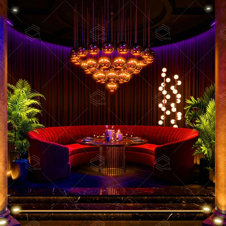 Custom Night Club Furniture New Design Restaurant Booth Sofa For Lounge