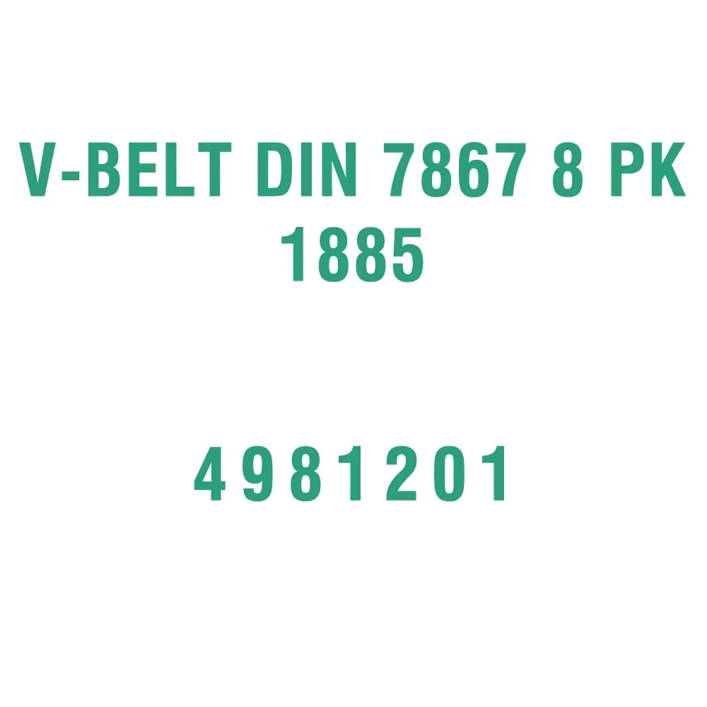 V-BELT DIN 7867 8 PK 1885 4981201 for Liebherr D924T Engine