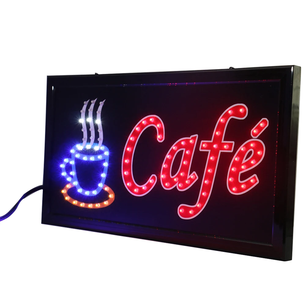 Neon Lights LED Animated Coffee Sign Customers Attractive Sign  Shop Sign 110V 