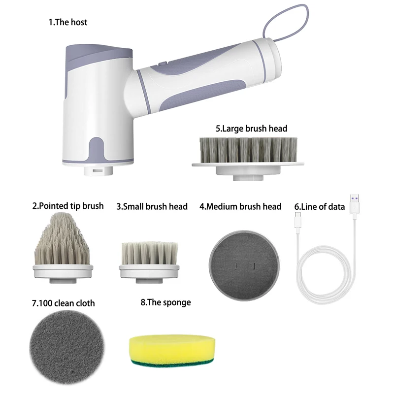 hot selling electric cleaning brush portable spin scrubber eco friendly kitchen cleaning brushes