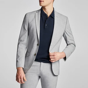 Senior Sense Men's Slim-Fit Three-Piece Formal Wedding Dress Exquisite Business Groom Suit with Breathable Feature