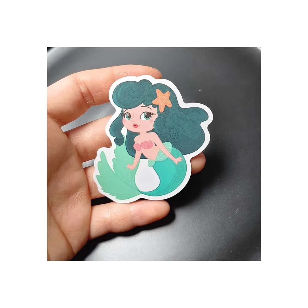 Factory Direct Custom Anime Cartoon Mermaid Princess Stickers Cute Design for Kids Toys Laptop Decorations for Promotions