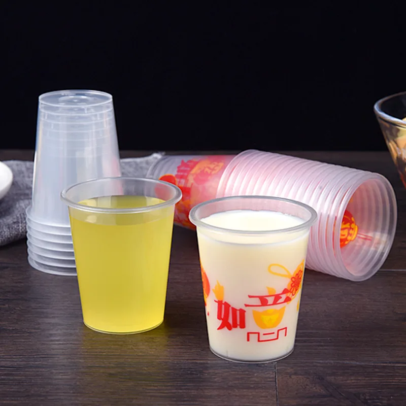 Thickened transparent plastic cup PP injection drinking cup,fruit juice cup,bubble tea cup