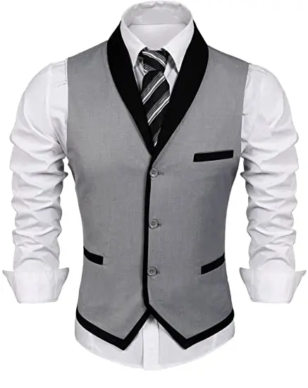 sachin and babi light blue dress QinYing Suit Vest, V-Neck Sleeveless Slim Fit Jacket Men Business Waistcoat