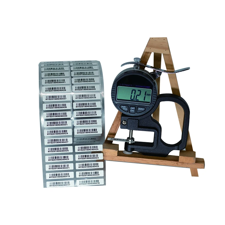 125 Micron Vulcanizing Label Materials Custom Cutting High Temperature Tyre Pet Barcode Label