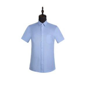 Customized Men Formal Dress Shirts Short Sleeved Wholesale 60% Cotton Office Business Men's Shirts