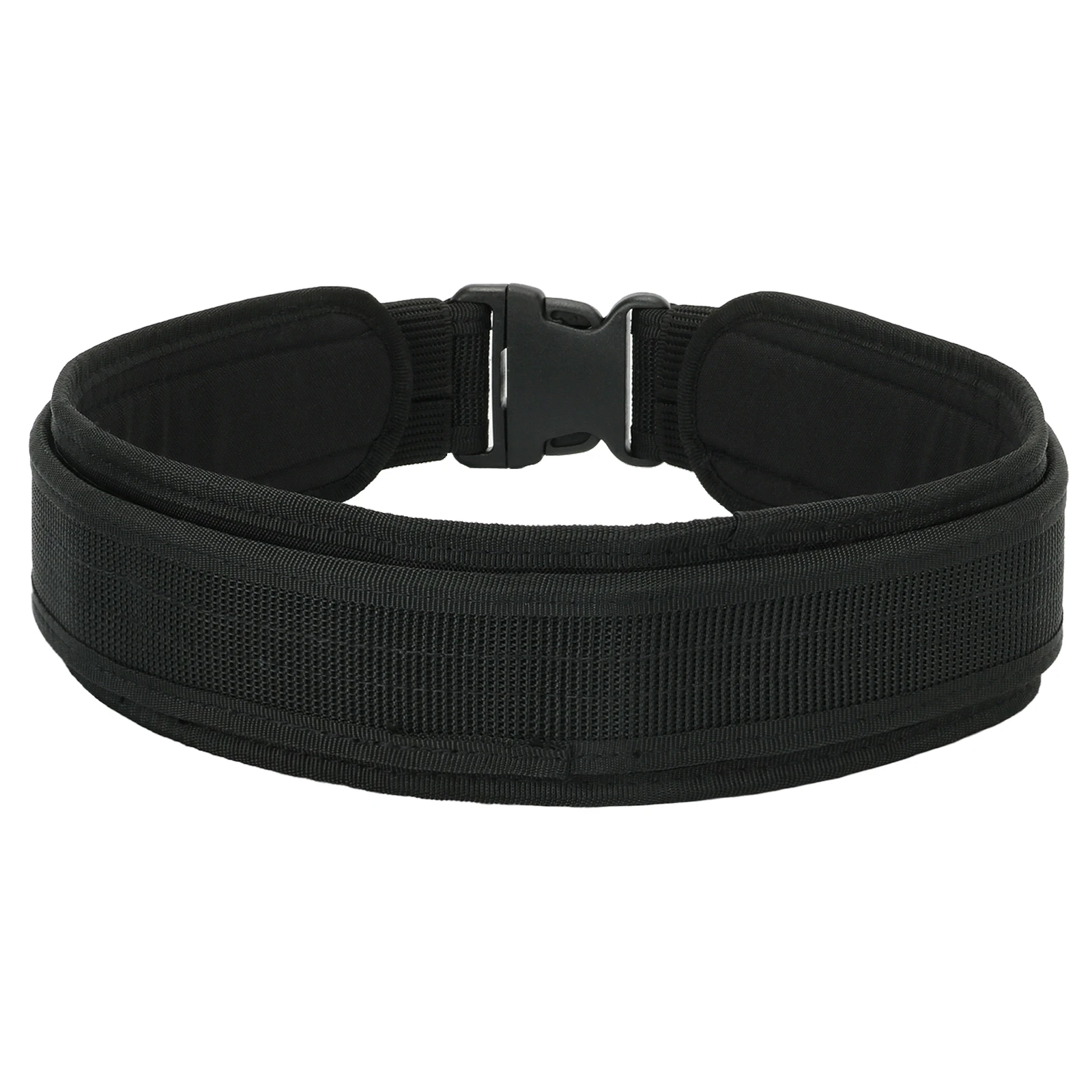 Tactical Waist Battle Belt Multi Sizes Rigger Molle Padded Patrol Belt with 4 D-Rings for Outdoor Sport Work Training Equipment