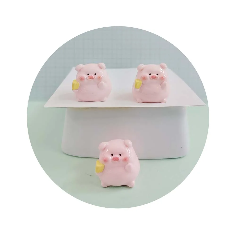 p♡pig Bulk 100 Pcs Lovely Cartoon Piggy Figurines for DIY Crafts