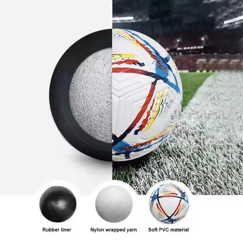 New Style PVC Machine Stitched Soccer Football Balls Professional Size 5 for Official Match