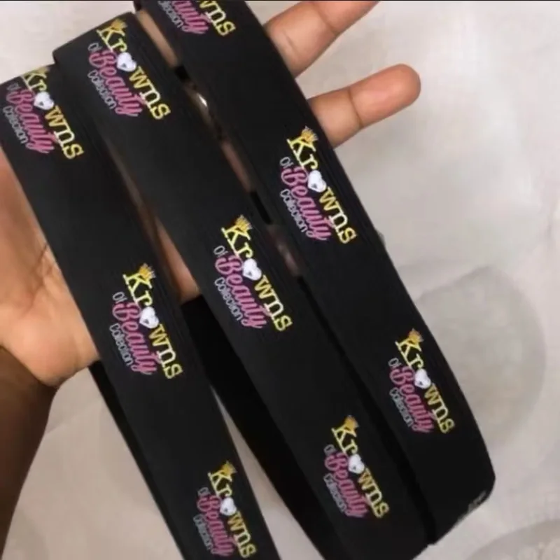 Private Label Adjustable Custom Elastic Band For Lace Hair Lace Melt Band Designer Elastic Bands