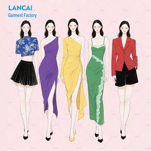 High Quality OEM ODM Women's Casual Cotton Linen Chiffon Dress and Blouse Blazer Set Design Your Own Clothes Manufacturer