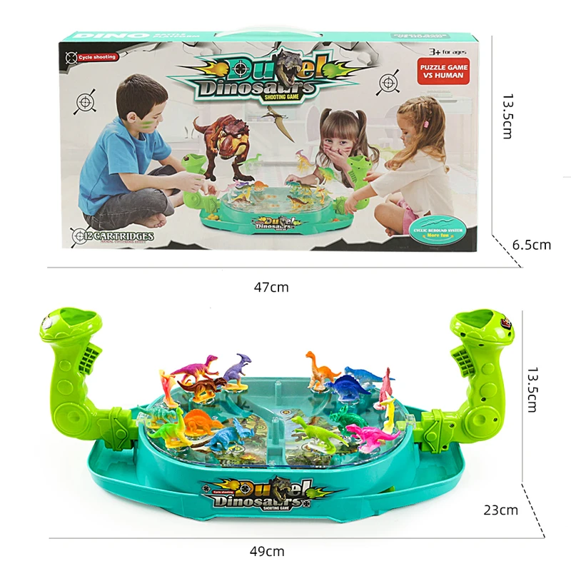 2022 Hot Sale Parent-Child Shooting Battle Board  Interactive casino game b0ard 2 Players Dinosaur Toys for Kids