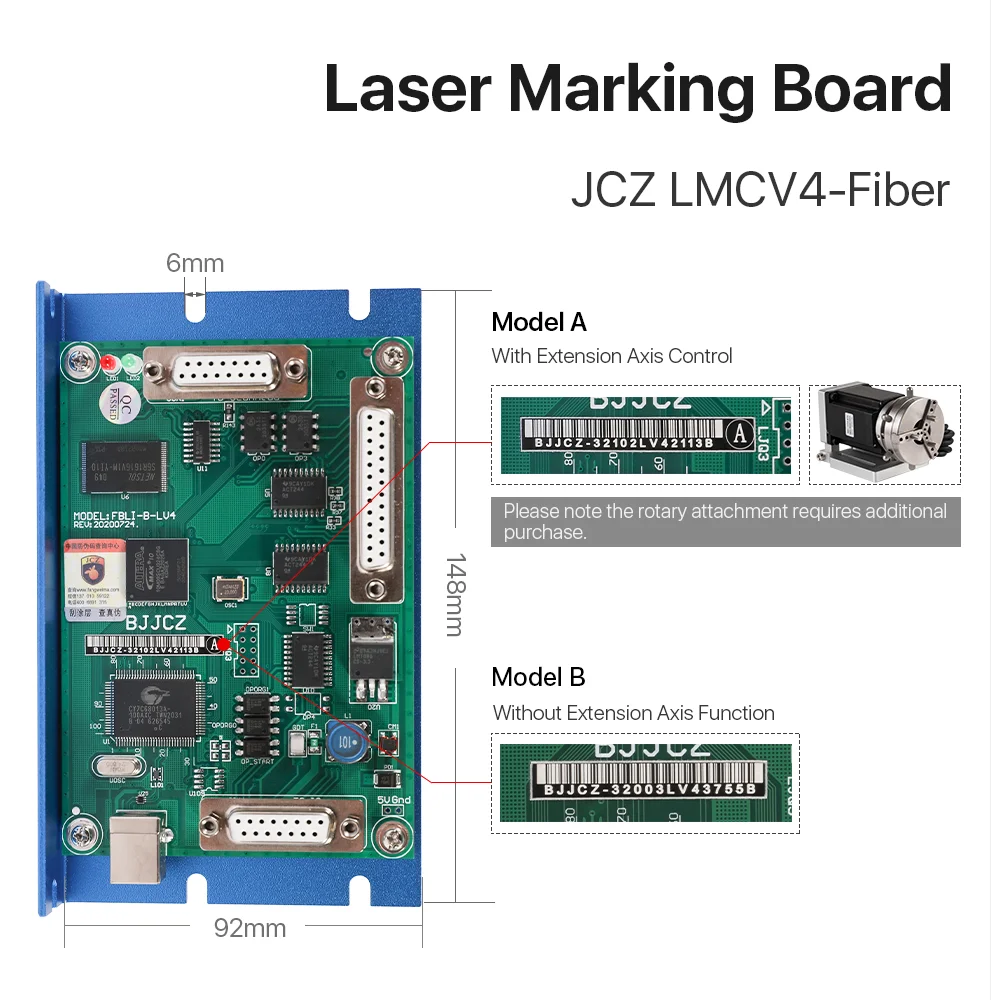 Riselaser Jcz Laser Control Board Laser Marking Control Card For Fiber ...