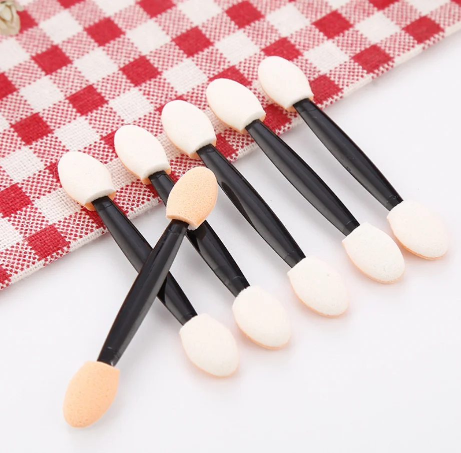 6.5/7.5cm double-head Eyeshadow Stick Latex Sponge Head Plastic Handle Small Eyeshadow Wand Brush Fine Eye Makeup artist Tools