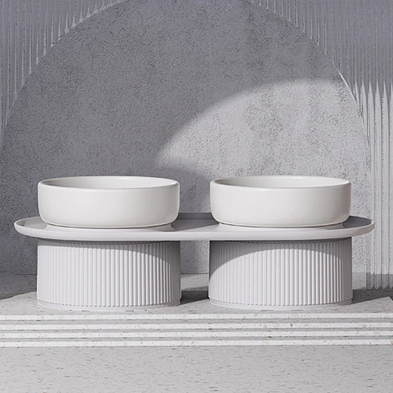 Japan Korea Design Popular Pet Bowl Ceramic Cat Bowl Sets Double Cat Dog Bowl