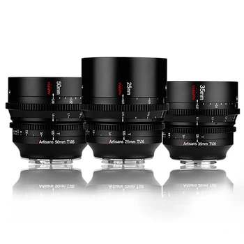 7artisans 25/35/50mm T1.05 Large Aperture Wide-Angle Manual Focus Cinema Lens for Canon RF Sony E M43 L Mount Cameras