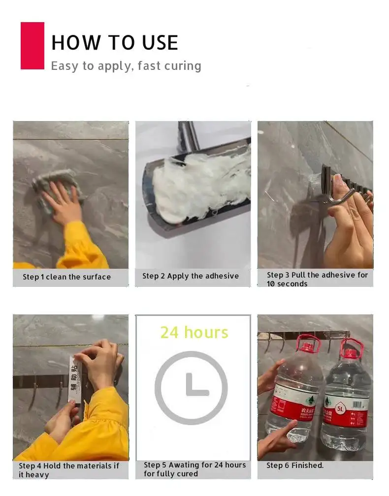 Heavy Duty No More Nails Glue Adhesive Cement Liquid Nail Silicone Sealant for PVC Construction & Woodworking ISO9001 Certified