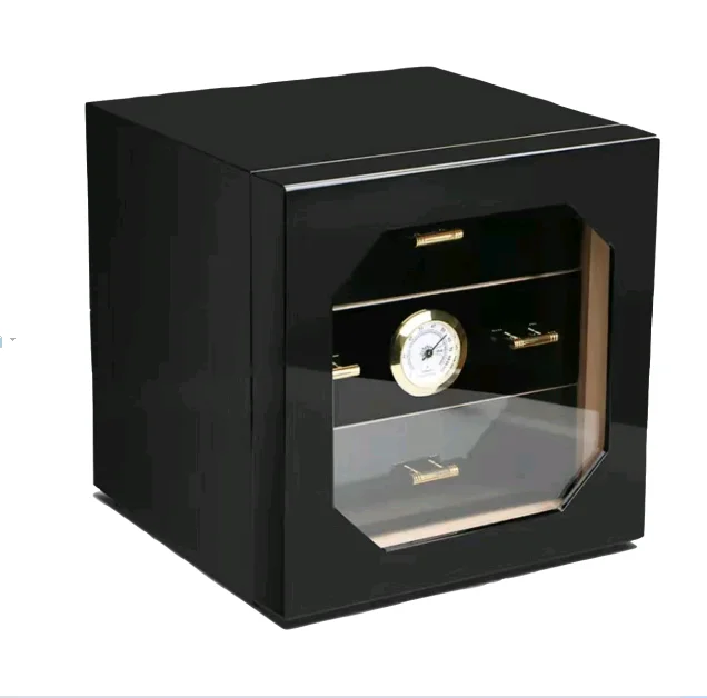 Luxury Custom Packaging Manufacturer Color  Glossing Empty Humidor Wood Cigar Boxes Wholesale