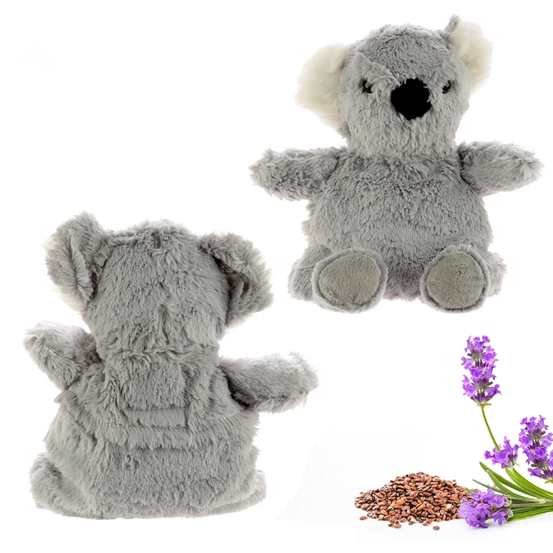 custom plush toy period pain heating pad stuffed animal shaped microwavable wheat bag heat pack