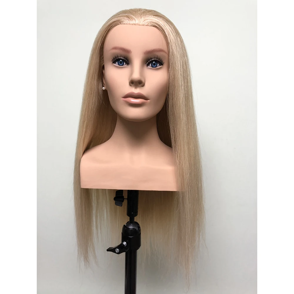 Wholesale Price Europe Face Hair Mannequin  With Shoulder for Academy School