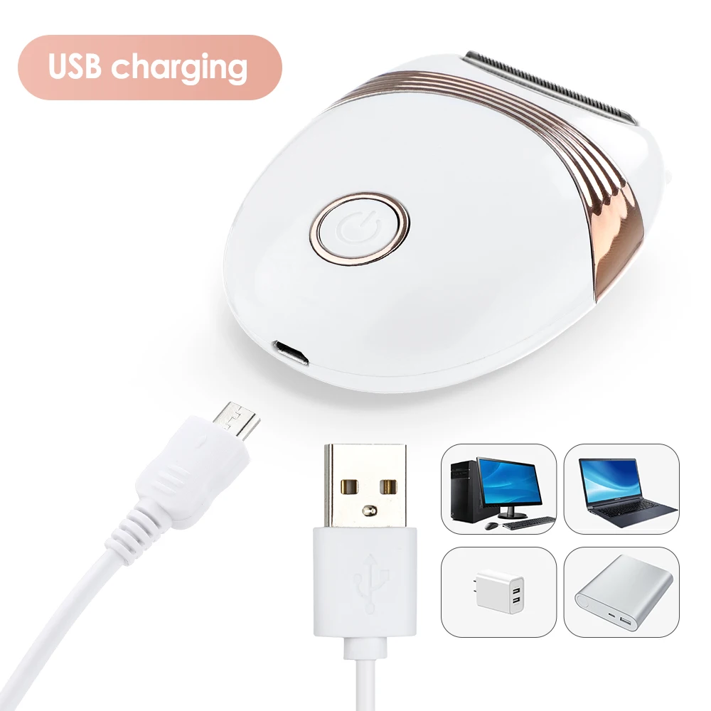 Женское устройство для удаления волос с зарядкой от USB Женский Триммер бритья мини электрический эпилятор всего