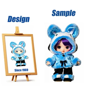 Shengye BSCI EN71 CPC Custom Design 3D Cute Korean Idol Action Figure Doll Cartoon Anime Character Plush Toy with Clothe & Shoes