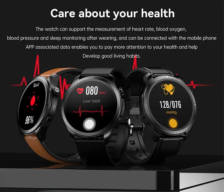 1.39-inch multi-Chip High end E420 health smart watch digital blood pressure glucose ECG heart rate health watch