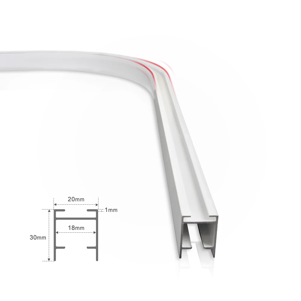 Ceiling Mounted Hospital Track Window Customized Manual Flexible Silent Aluminum Electrophoresis Pvc Strip Curtain Hanging Rails