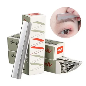 High Quality 10pcs/box Eyebrow Trimmer Eyebrow Trimming Blade Stainless Steel Razor Makeup tool