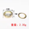 Round-edged eyelet gold 20mm