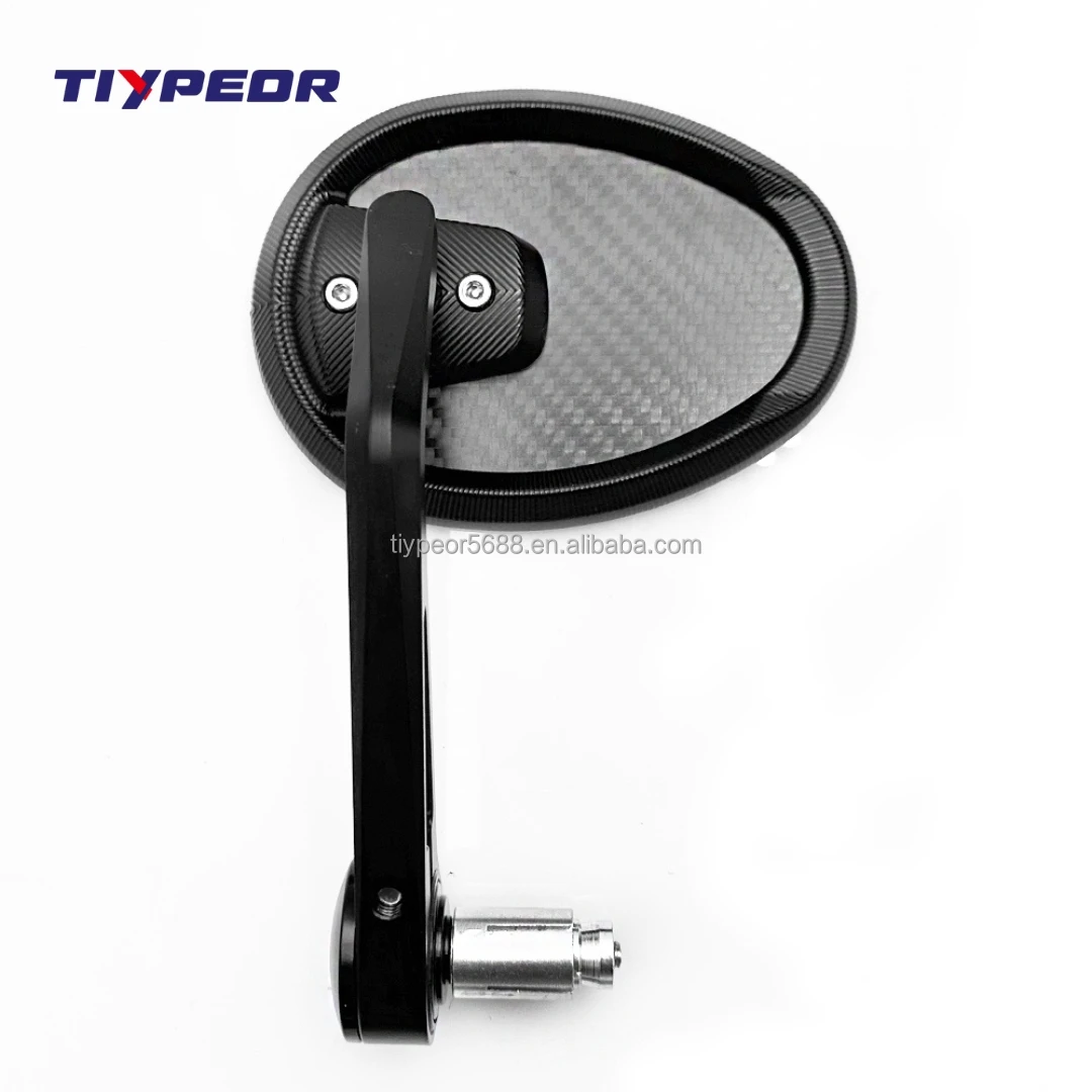 product tiypeor motorcycle e mark approved universal cnc aluminum black anodized motorcycle rearview mirror condition new-5