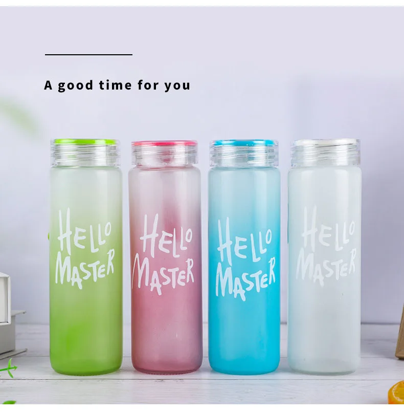 Colorful Glass Tumbler Frosted Drinkware Cheap Gift Cup Glass Water