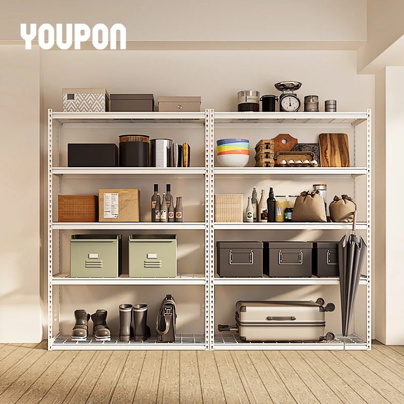 Factory Wholesale  5-Tier Utility Shelves Metal Storage Shelves Unit Adjustable Home&Living Room Storage Racks Light Duty Rack
