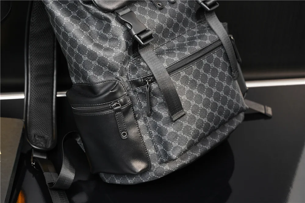 Fashion Backpacks Men Man Backpack Men's Leather Laptop Bag Waterproof