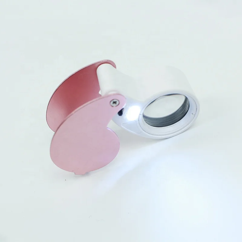 pocket mini metal jewelry magnifier with