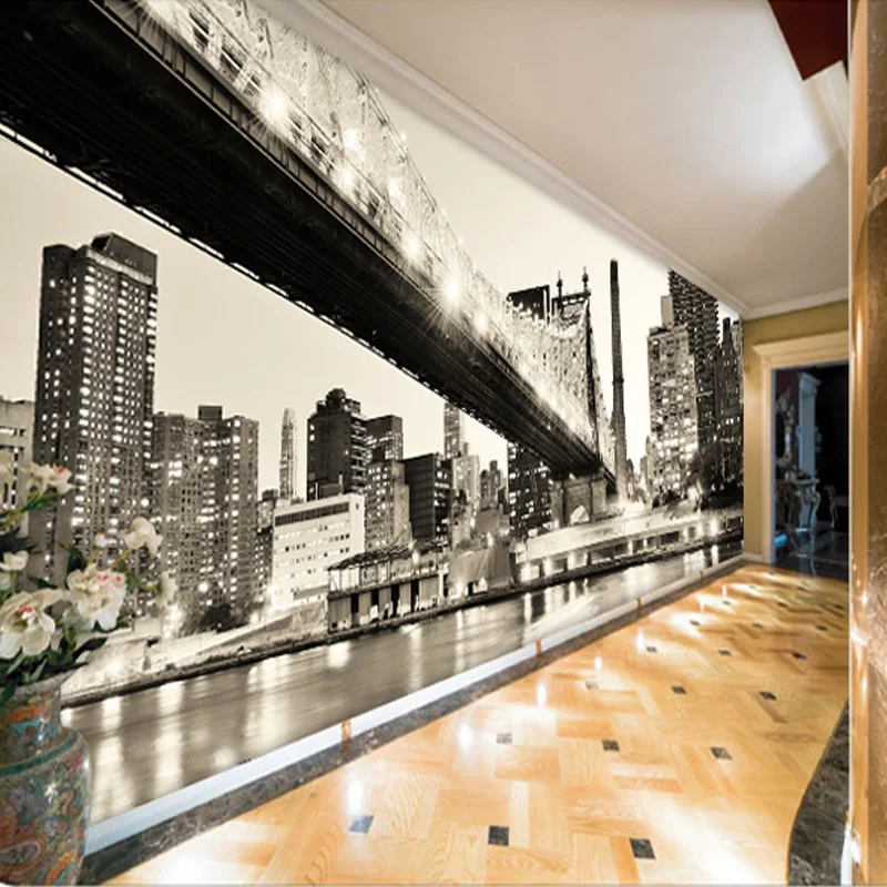 new york city wallpaper black and white