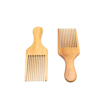 High quality custom logo wooden massage hair pick comb