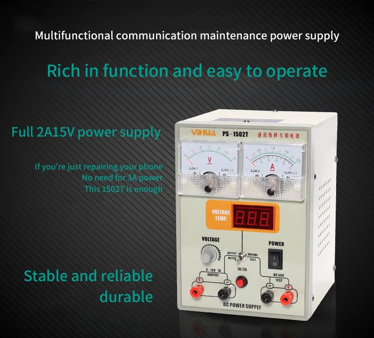1502t 220v 15v 2a Adjustable Dc Led Display Mobile Phone Repair Power
