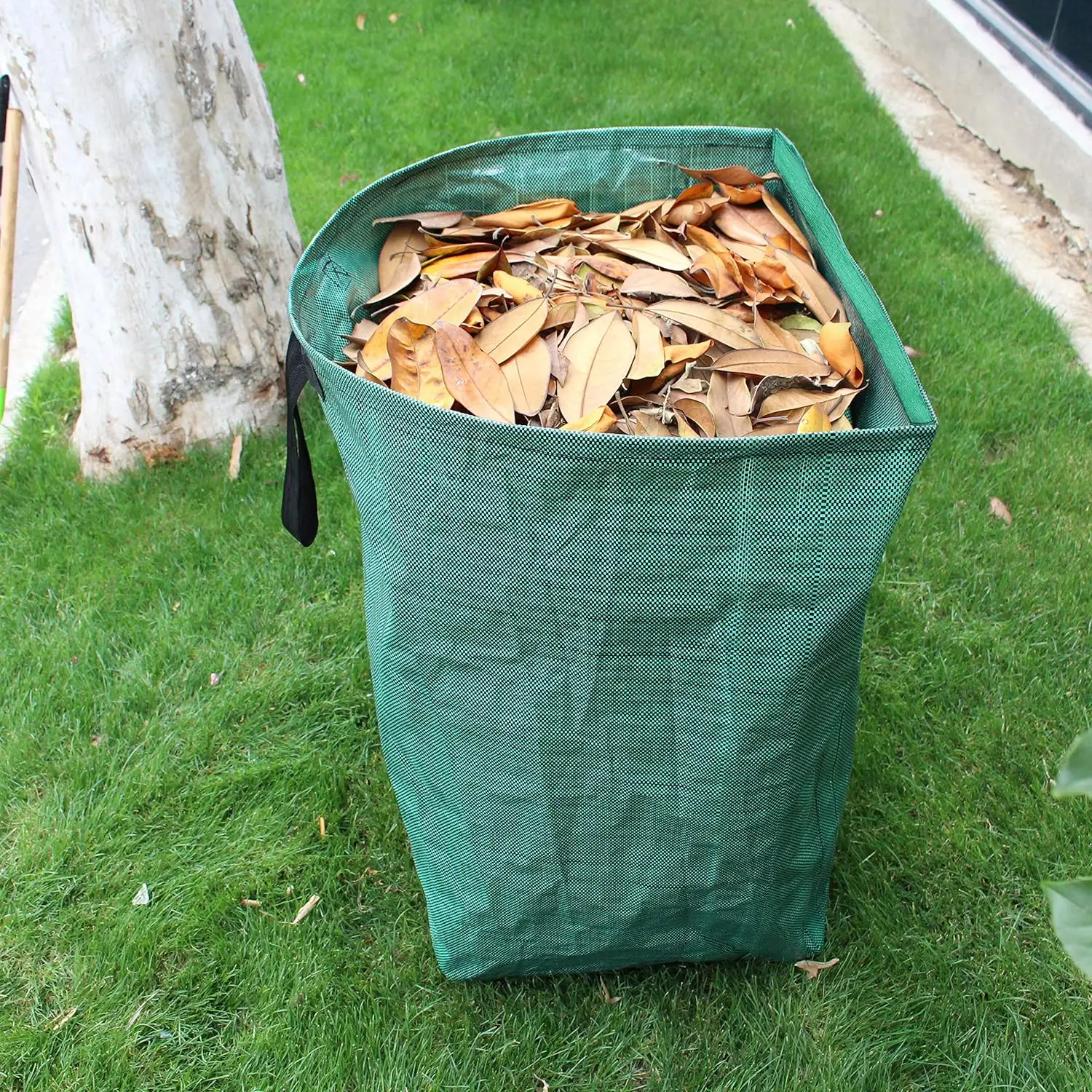 Large Yard Dustpan Type Reusable Heavy Duty Gardening Bags Lawn Pool Garden Leaf Waste Bag for Collecting Leaves