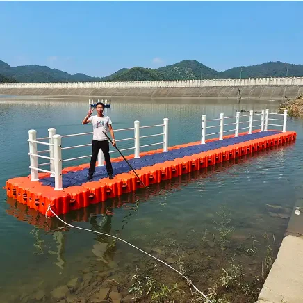 Durable Plastic Floating Bridge Trestle Platform Marine Modular Pontoon ...