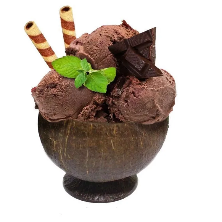 Fancy Handicraft Customized Coconut Shell Ice Cream Cup Natural Coconut Planting Cup